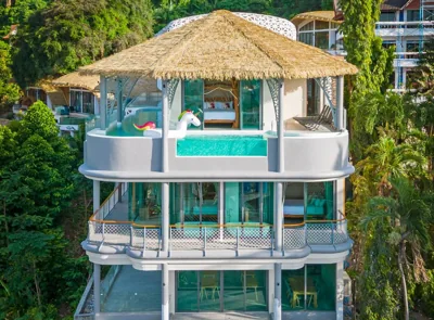 Villa mit fünf Schlafzimmern und Meerblick — Three Monkeys Villas